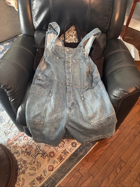 We The Free Other - We The Free faded blue denim overalls